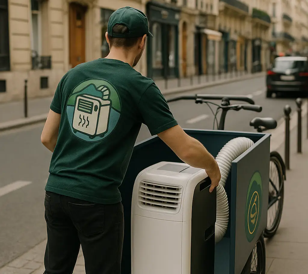 Livraison écolo à vélo-cargo ClimLoc dans Paris
